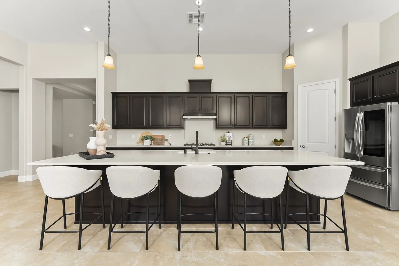 Open concept staged living area