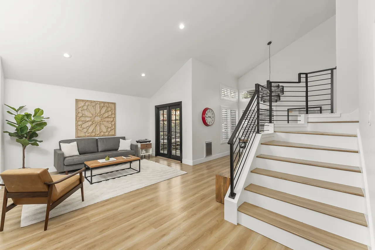 Two story modern home interior