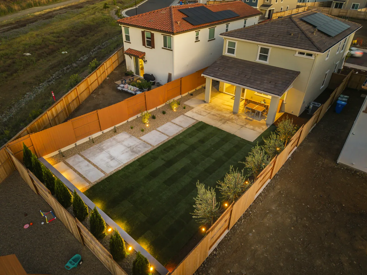 Aerial twilight, landscape